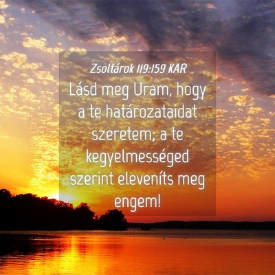 Picture 04 - Zsoltárok 119:159 KAR - Lásd meg Uram, hogy a te határozataidat - Bible Verse Picture