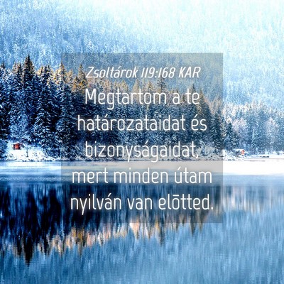 Picture 04 - Zsoltárok 119:168 KAR - Megtartom a te határozataidat és - Bible Verse Picture