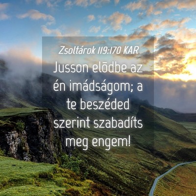 Picture 04 - Zsoltárok 119:170 KAR - Jusson elõdbe az én imádságom; a te beszéded - Bible Verse Picture