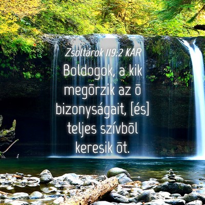 Picture 04 - Zsoltárok 119:2 KAR - Boldogok, a kik megõrzik az õ bizonyságait, - Bible Verse Picture