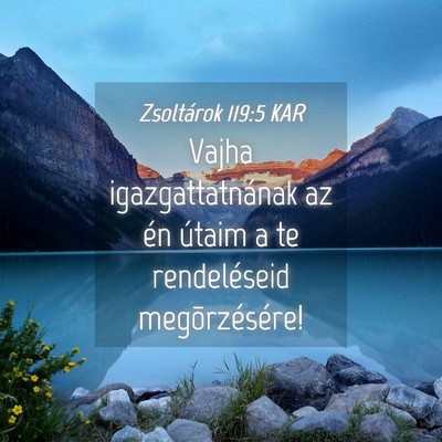 Picture 04 - Zsoltárok 119:5 KAR - Vajha igazgattatnának az én útaim a te - Bible Verse Picture