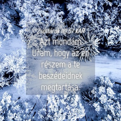 Picture 04 - Zsoltárok 119:57 KAR - Azt mondám Uram, hogy az én részem a te - Bible Verse Picture
