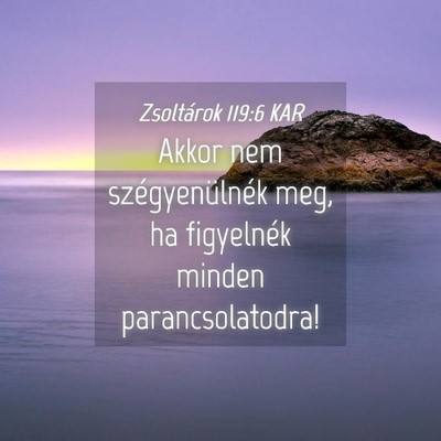 Picture 04 - Zsoltárok 119:6 KAR - Akkor nem szégyenülnék meg, ha figyelnék - Bible Verse Picture