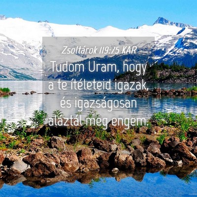 Picture 04 - Zsoltárok 119:75 KAR - Tudom Uram, hogy a te ítéleteid igazak, és - Bible Verse Picture