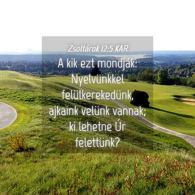 Picture 04 - Zsoltárok 12:5 KAR - A kik ezt mondják: Nyelvünkkel - Bible Verse Picture