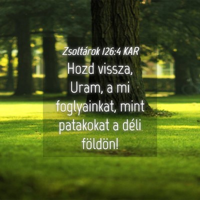 Picture 04 - Zsoltárok 126:4 KAR - Hozd vissza, Uram, a mi foglyainkat, mint - Bible Verse Picture