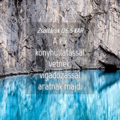 Picture 04 - Zsoltárok 126:5 KAR - A kik könyhullatással vetnek, vígadozással - Bible Verse Picture