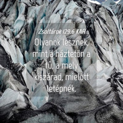 Picture 04 - Zsoltárok 129:6 KAR - Olyanok lesznek, mint a háztetõn a fû, a mely - Bible Verse Picture