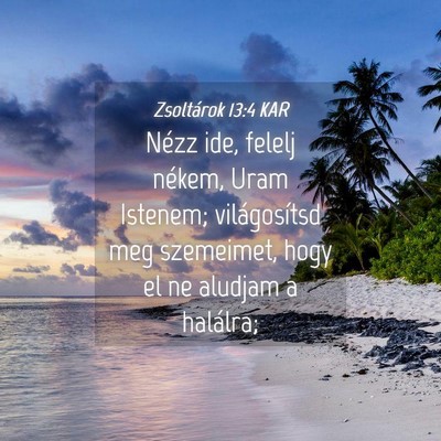 Picture 04 - Zsoltárok 13:4 KAR - Nézz ide, felelj nékem, Uram Istenem; - Bible Verse Picture