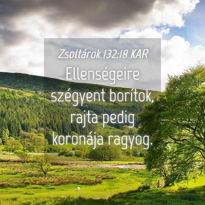 Picture 04 - Zsoltárok 132:18 KAR - Ellenségeire szégyent borítok, rajta pedig - Bible Verse Picture