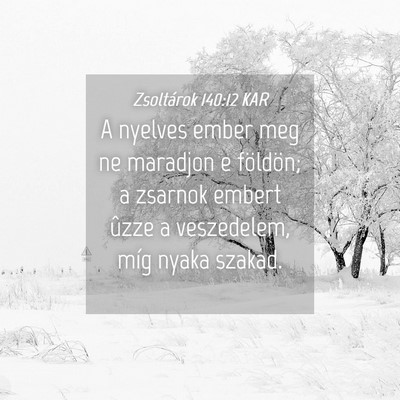 Picture 04 - Zsoltárok 140:12 KAR - A nyelves ember meg ne maradjon e földön; a - Bible Verse Picture
