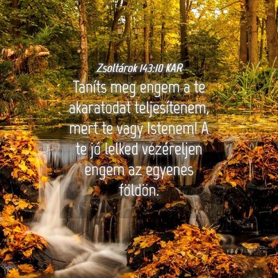 Picture 04 - Zsoltárok 143:10 KAR - Taníts meg engem a te akaratodat teljesítenem, - Bible Verse Picture