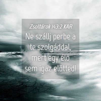 Picture 04 - Zsoltárok 143:2 KAR - Ne szállj perbe a te szolgáddal, mert egy élõ - Bible Verse Picture