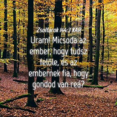 Picture 04 - Zsoltárok 144:3 KAR - Uram! Micsoda az ember, hogy tudsz felõle, és - Bible Verse Picture