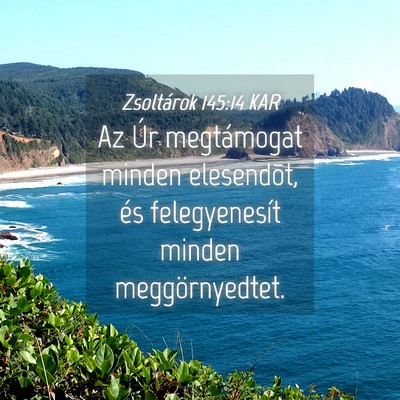 Picture 04 - Zsoltárok 145:14 KAR - Az Úr megtámogat minden elesendõt, és - Bible Verse Picture
