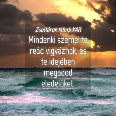Picture 04 - Zsoltárok 145:15 KAR - Mindenki szemei te reád vigyáznak, és te - Bible Verse Picture