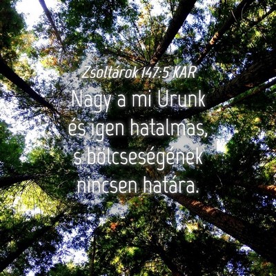 Picture 04 - Zsoltárok 147:5 KAR - Nagy a mi Urunk és igen hatalmas, s - Bible Verse Picture