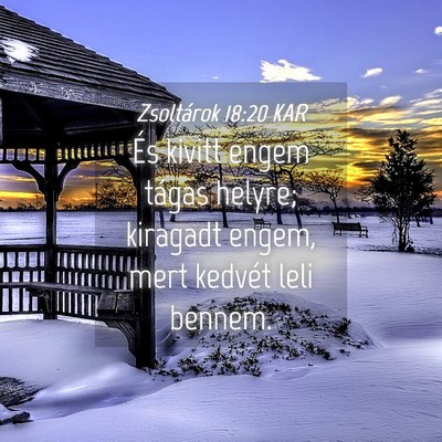 Picture 04 - Zsoltárok 18:20 KAR - És kivitt engem tágas helyre; kiragadt engem, - Bible Verse Picture