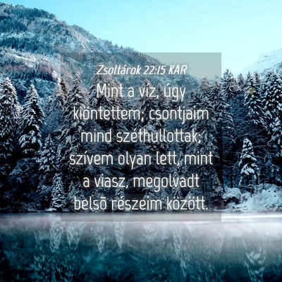 Picture 04 - Zsoltárok 22:15 KAR - Mint a víz, úgy kiöntettem; csontjaim mind - Bible Verse Picture