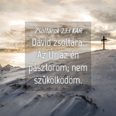 Picture 04 - Zsoltárok 23:1 KAR - Dávid zsoltára. Az Úr az én pásztorom; nem - Bible Verse Picture