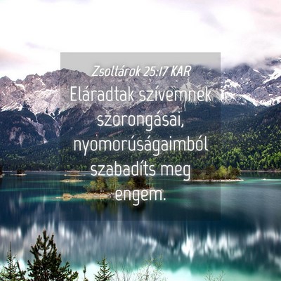 Picture 04 - Zsoltárok 25:17 KAR - Eláradtak szívemnek szorongásai, - Bible Verse Picture