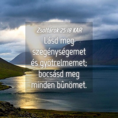 Picture 04 - Zsoltárok 25:18 KAR - Lásd meg szegénységemet és gyötrelmemet; - Bible Verse Picture