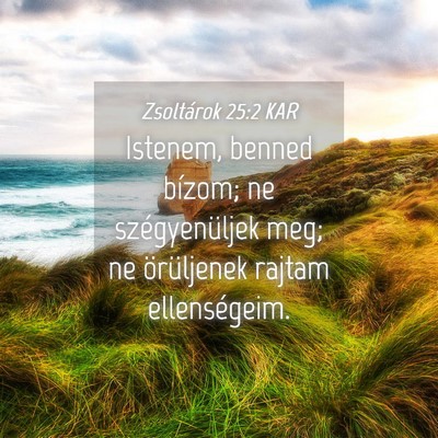 Picture 04 - Zsoltárok 25:2 KAR - Istenem, benned bízom; ne szégyenüljek meg; ne - Bible Verse Picture