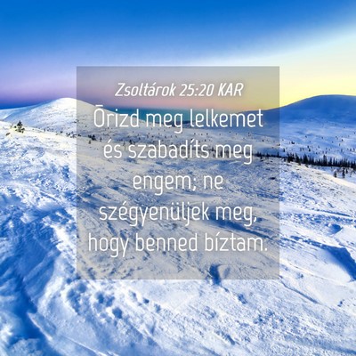 Picture 04 - Zsoltárok 25:20 KAR - Õrizd meg lelkemet és szabadíts meg engem; ne - Bible Verse Picture