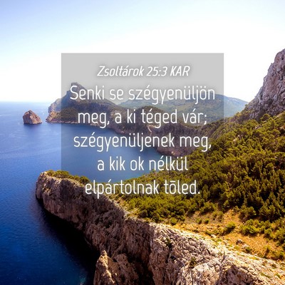 Picture 04 - Zsoltárok 25:3 KAR - Senki se szégyenüljön meg, a ki téged vár; - Bible Verse Picture