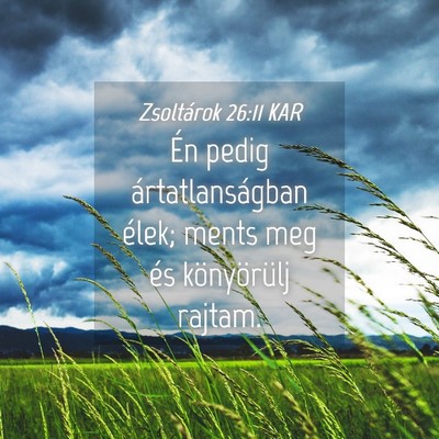 Picture 04 - Zsoltárok 26:11 KAR - Én pedig ártatlanságban élek; ments meg és - Bible Verse Picture