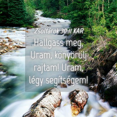 Picture 04 - Zsoltárok 30:11 KAR - Hallgass meg, Uram, könyörülj rajtam! Uram, - Bible Verse Picture