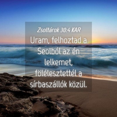 Picture 04 - Zsoltárok 30:4 KAR - Uram, felhoztad a Seolból az én lelkemet, - Bible Verse Picture