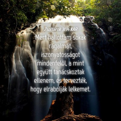 Picture 04 - Zsoltárok 31:14 KAR - Mert hallottam sokak rágalmát, iszonyatosságot - Bible Verse Picture