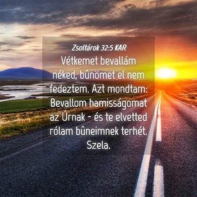 Picture 04 - Zsoltárok 32:5 KAR - Vétkemet bevallám néked, bûnömet el nem - Bible Verse Picture