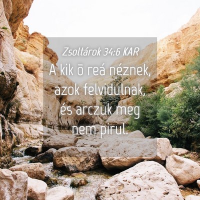 Picture 04 - Zsoltárok 34:6 KAR - A kik õ reá néznek, azok felvidulnak, és - Bible Verse Picture