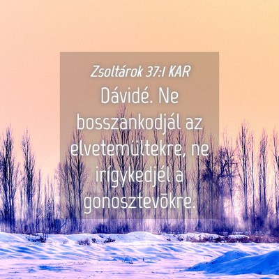 Picture 04 - Zsoltárok 37:1 KAR - Dávidé. Ne bosszankodjál az elvetemültekre, - Bible Verse Picture