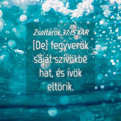 Picture 04 - Zsoltárok 37:15 KAR - [De] fegyverök saját szívökbe hat, és ívök - Bible Verse Picture