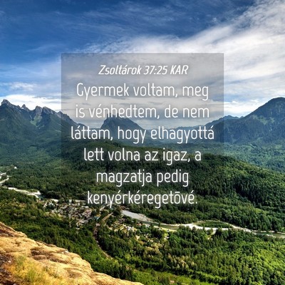 Picture 04 - Zsoltárok 37:25 KAR - Gyermek voltam, meg is vénhedtem, de nem - Bible Verse Picture