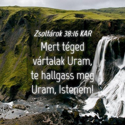 Picture 04 - Zsoltárok 38:16 KAR - Mert téged vártalak Uram, te hallgass meg Uram, - Bible Verse Picture