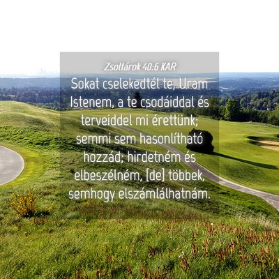 Picture 04 - Zsoltárok 40:6 KAR - Sokat cselekedtél te, Uram Istenem, a te - Bible Verse Picture