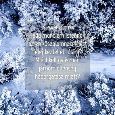 Picture 04 - Zsoltárok 42:10 KAR - Hadd mondjam Istennek, az én kõszálamnak: - Bible Verse Picture