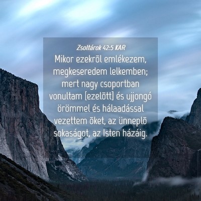 Picture 04 - Zsoltárok 42:5 KAR - Mikor ezekrõl emlékezem, megkeseredem - Bible Verse Picture