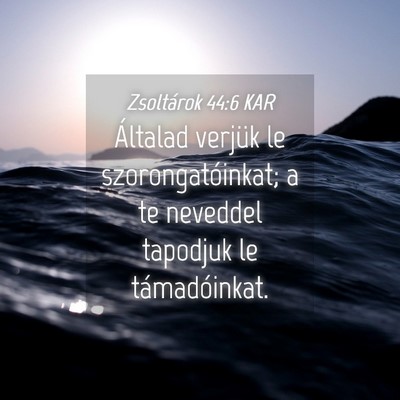 Picture 04 - Zsoltárok 44:6 KAR - Általad verjük le szorongatóinkat; a te - Bible Verse Picture