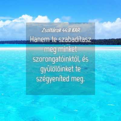 Picture 04 - Zsoltárok 44:8 KAR - Hanem te szabadítasz meg minket - Bible Verse Picture