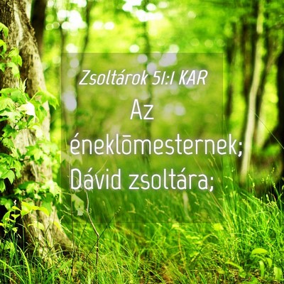 Picture 04 - Zsoltárok 51:1 KAR - Az éneklõmesternek; Dávid - Bible Verse Picture