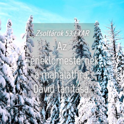Picture 04 - Zsoltárok 53:1 KAR - Az éneklõmesternek a mahalathra, Dávid - Bible Verse Picture