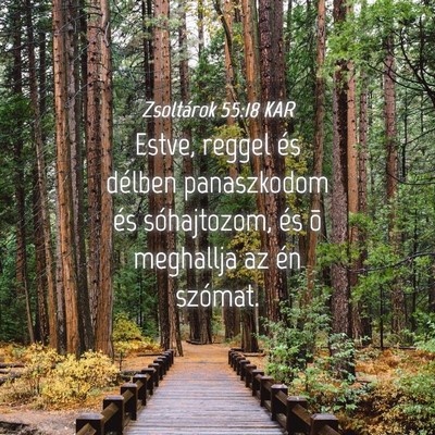Picture 04 - Zsoltárok 55:18 KAR - Estve, reggel és délben panaszkodom és - Bible Verse Picture