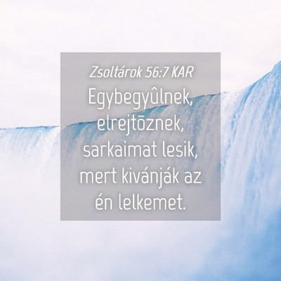 Picture 04 - Zsoltárok 56:7 KAR - Egybegyûlnek, elrejtõznek, sarkaimat lesik, - Bible Verse Picture