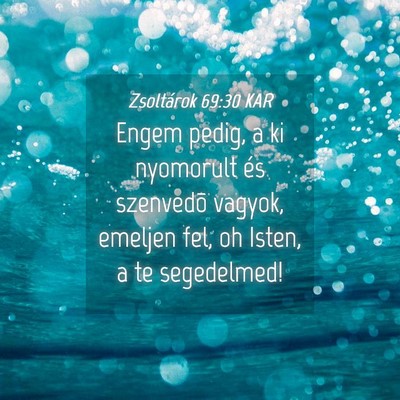 Picture 04 - Zsoltárok 69:30 KAR - Engem pedig, a ki nyomorult és szenvedõ vagyok, - Bible Verse Picture