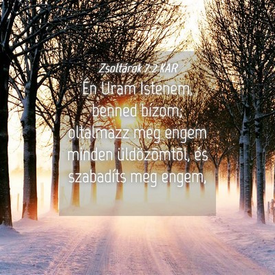Picture 04 - Zsoltárok 7:2 KAR - Én Uram Istenem, benned bízom; oltalmazz meg - Bible Verse Picture